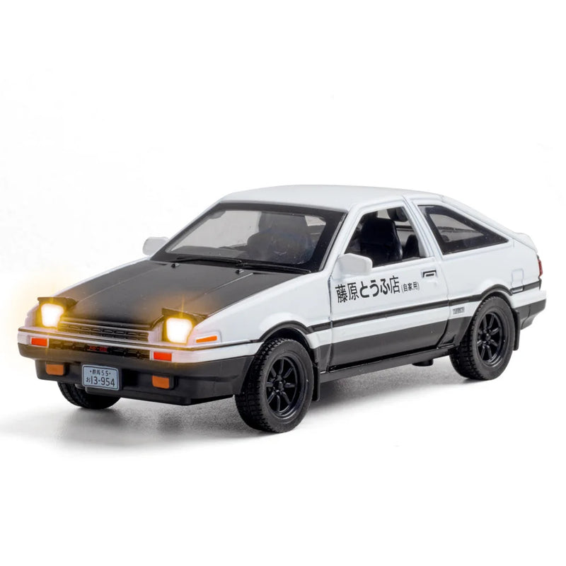 Carro em escala 1:32 TOYOTA AE86, miniatura em liga de metal