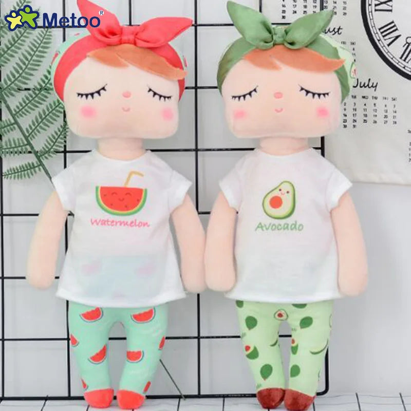 Metoo Fruit Angela Doll para meninas, brinquedos de pelúcia, melancia, fresco, fofo