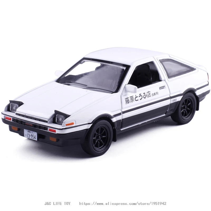 Carro em escala 1:32 TOYOTA AE86, miniatura em liga de metal