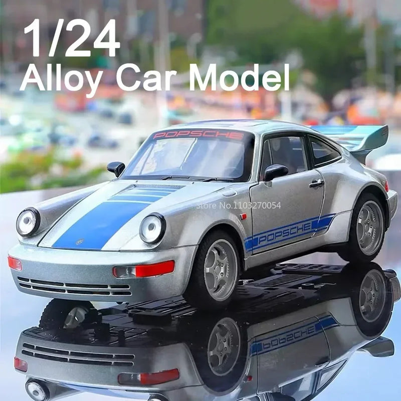 Carro de liga de metal escala 1:24 Porsche Carrera 911 modelo de alta performace