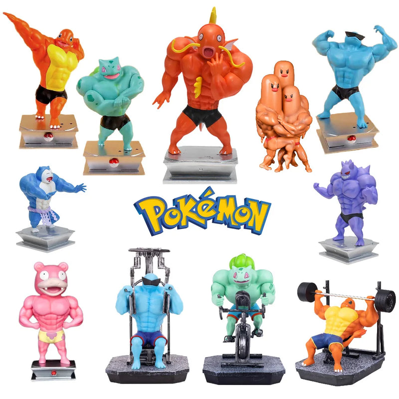 Action Figure: Os Pokemons FAKENATTYS!! Bulbassauro, Charmander, Dugtrio, Gengar, Magikarp,Squirtle, Snorlax™ - CAZAKA STORE